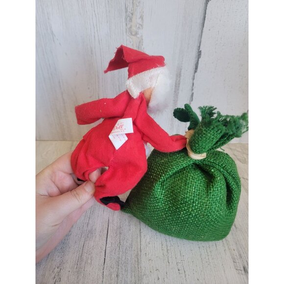 Vintage Annalee Santa Claus gift burlap sack xmas - Picture 7 of 7